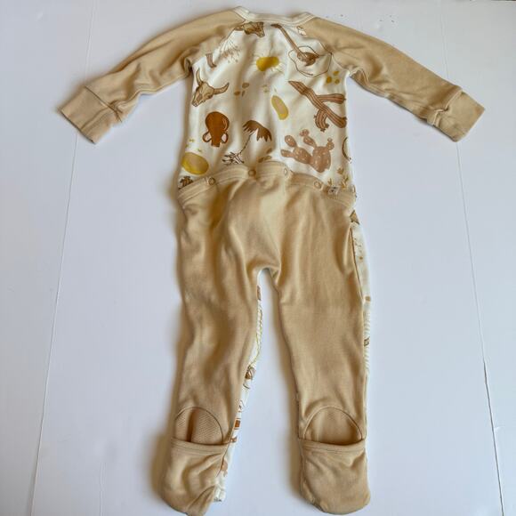 Goumi Zipper Footie Bamboo Organic Cotton Canyon Western Sleeper 12-18 months - Picture 11 of 14